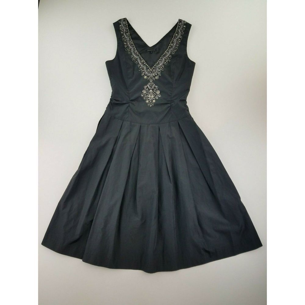 Theory Fit And Flare Dress Women 0 Black A30-02z